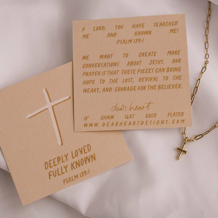 deeply loved, fully known cross necklace