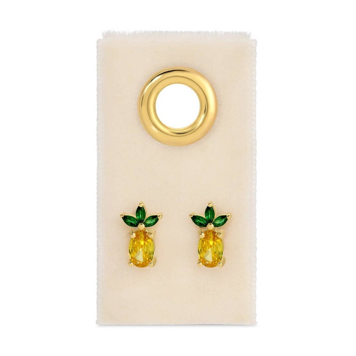 pineapple studs s on velvet