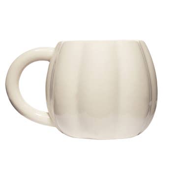 cream pumpkin mug