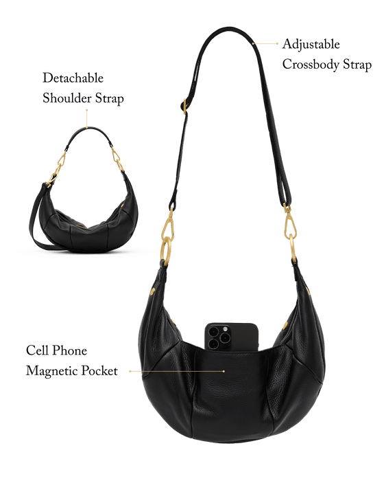 HAMMITT erica medium in black/brushed gold