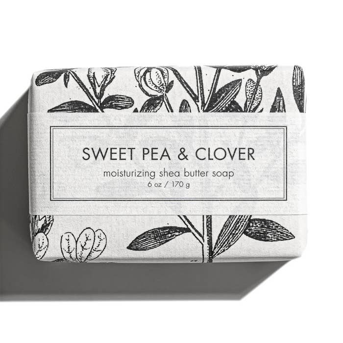 sweet pea + clover bar soap