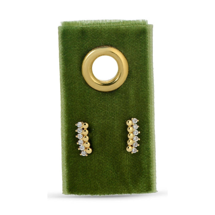 delicate dots and cz studs on velvet