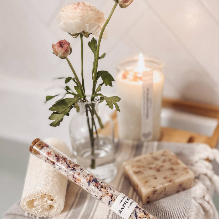wildflowers bath soak tube