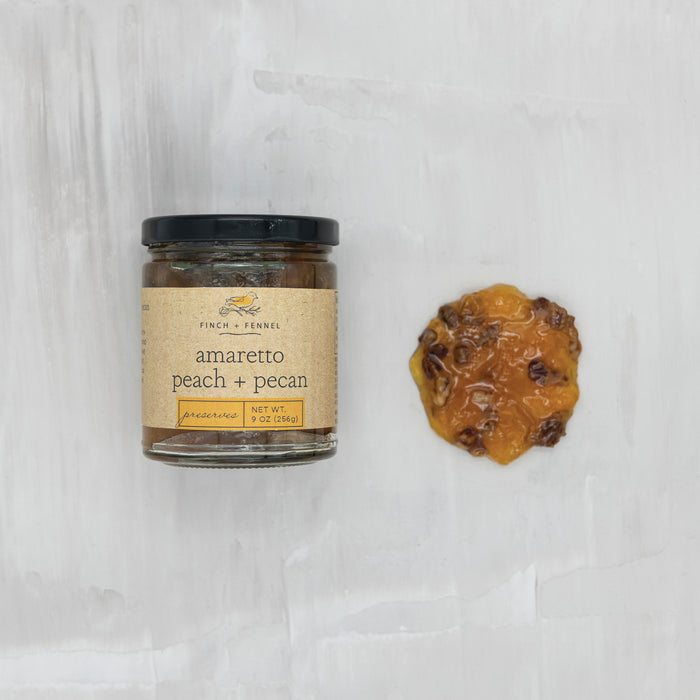 amaretto peach + pecan preserves