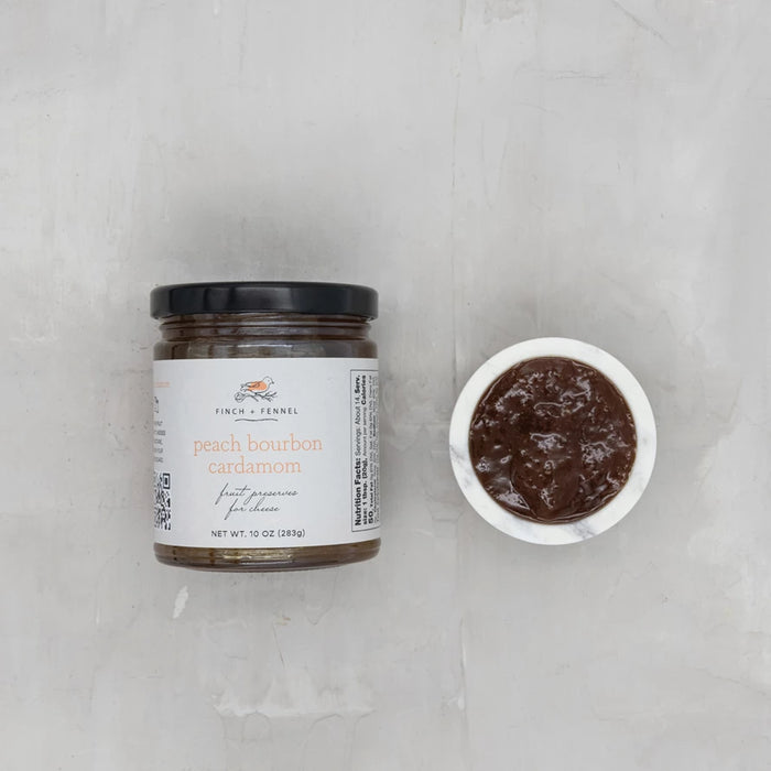 peach bourbon cardamom fruit preserves