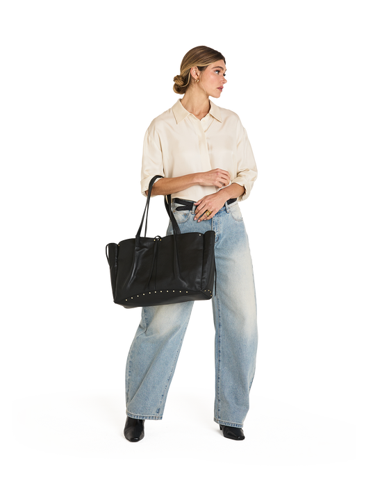 HAMMITT meryl carryall in black/brushed gold