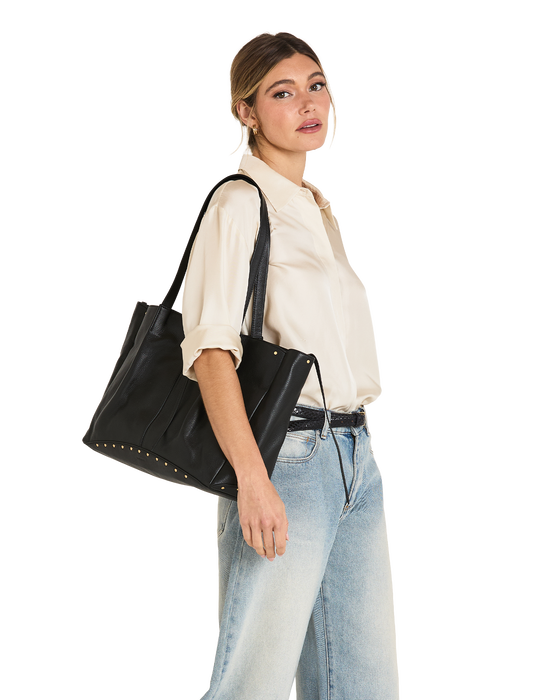 HAMMITT meryl carryall in black/brushed gold