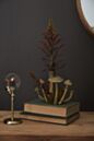 mushroom bud vase, brass