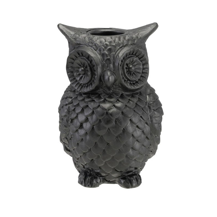 resin owl taper holder