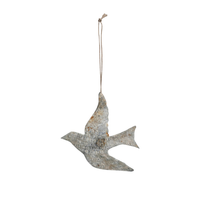 zinc metal bird ornament