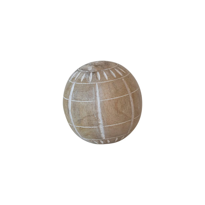 hand-carved mango wood ball