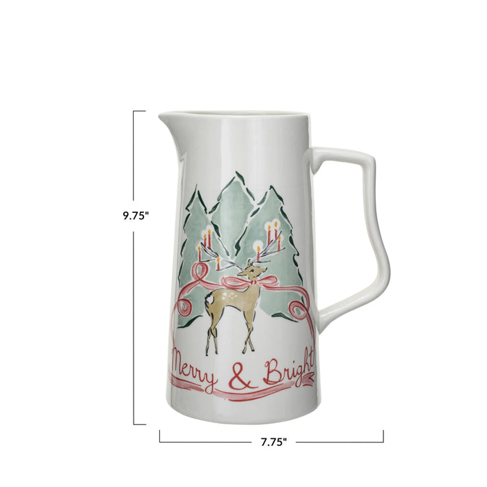 joyeux noël christmas pitcher