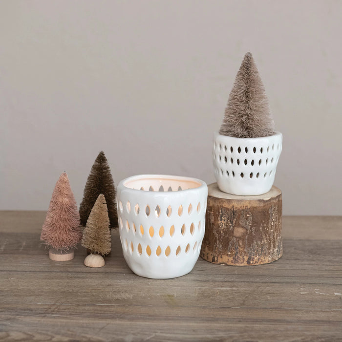 stoneware bisque tealight holder