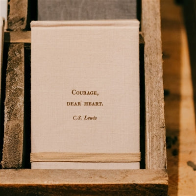 C.S. Lewis Fabric Notebook: Courage, Dear Heart