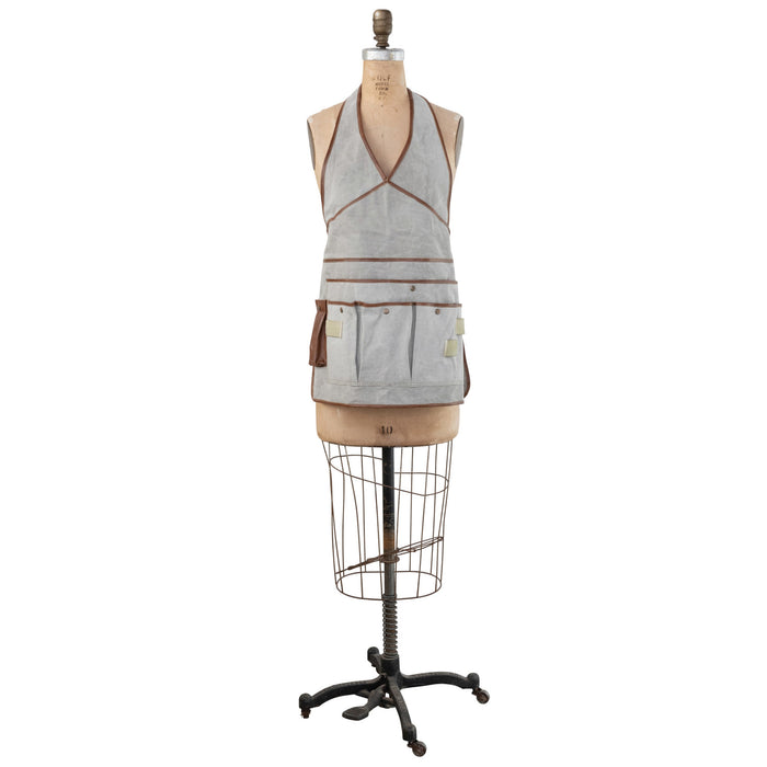 Recycled Canvas Apron w/ Leather Trim