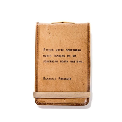 Benjamin Franklin, leather journal