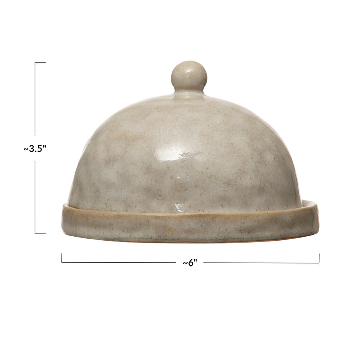 Stoneware butter dish
