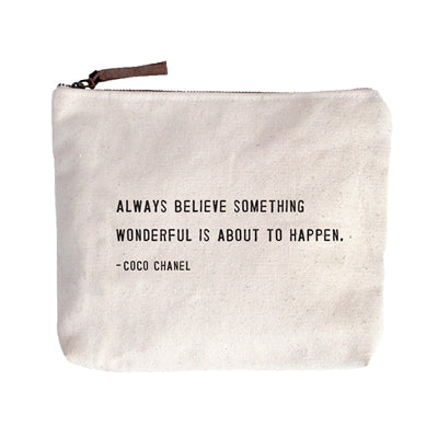 "Always Believe Coco Chanel" Canvas Bag