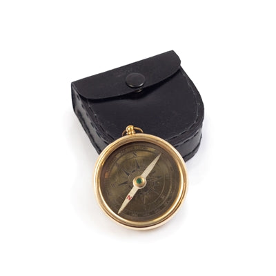 Chesire cat  compass with leather pouch