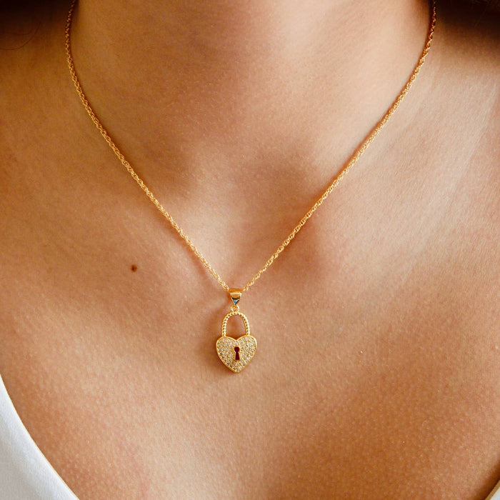 heart lock necklace