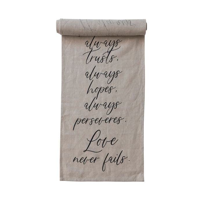 "Love is Patient, Love is Kind..." Table Runner