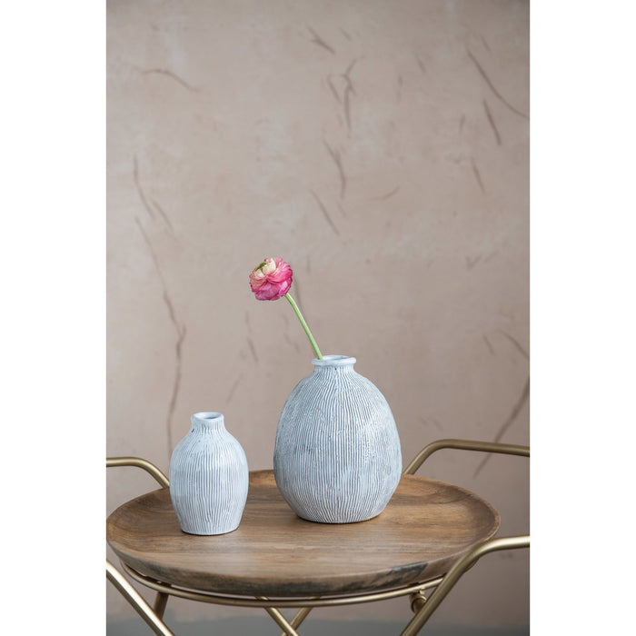 Terra-cotta White Vase, small